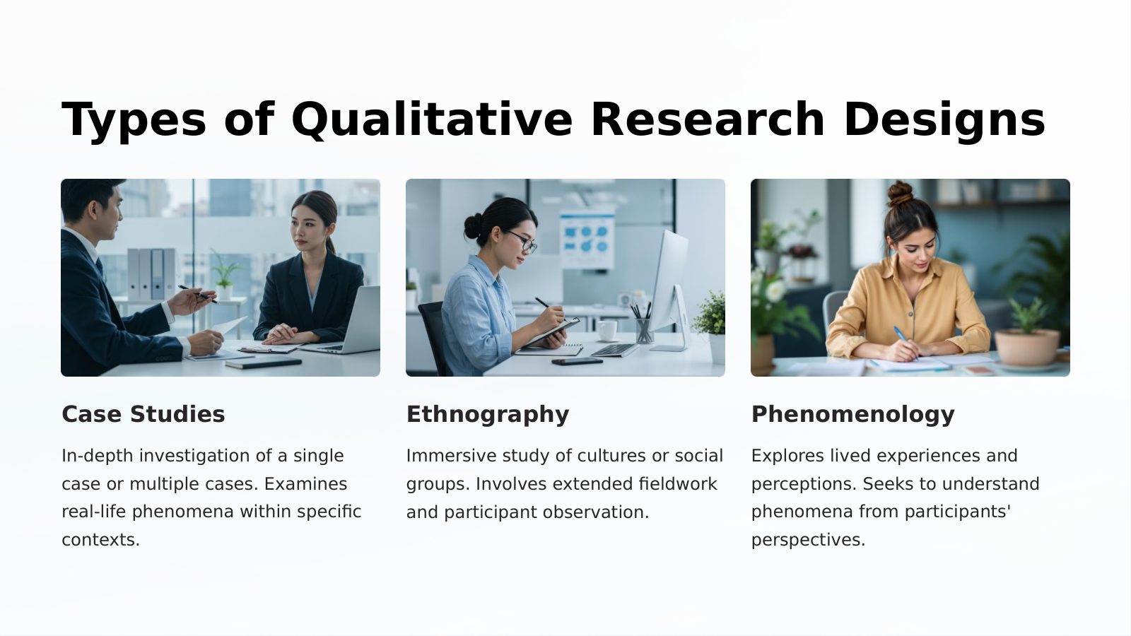 Types of Qualitative Research Designs