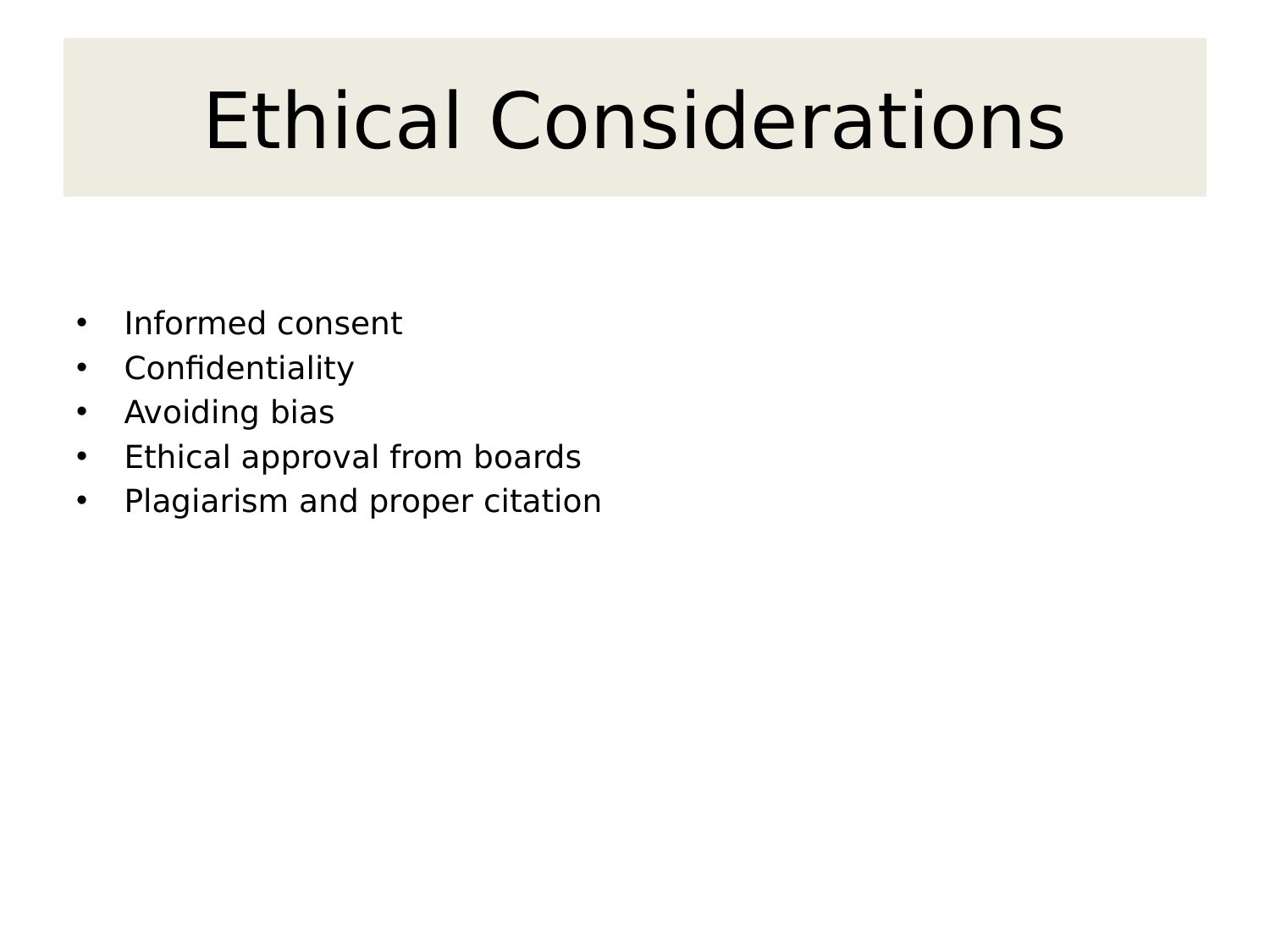 Ethical Considerations