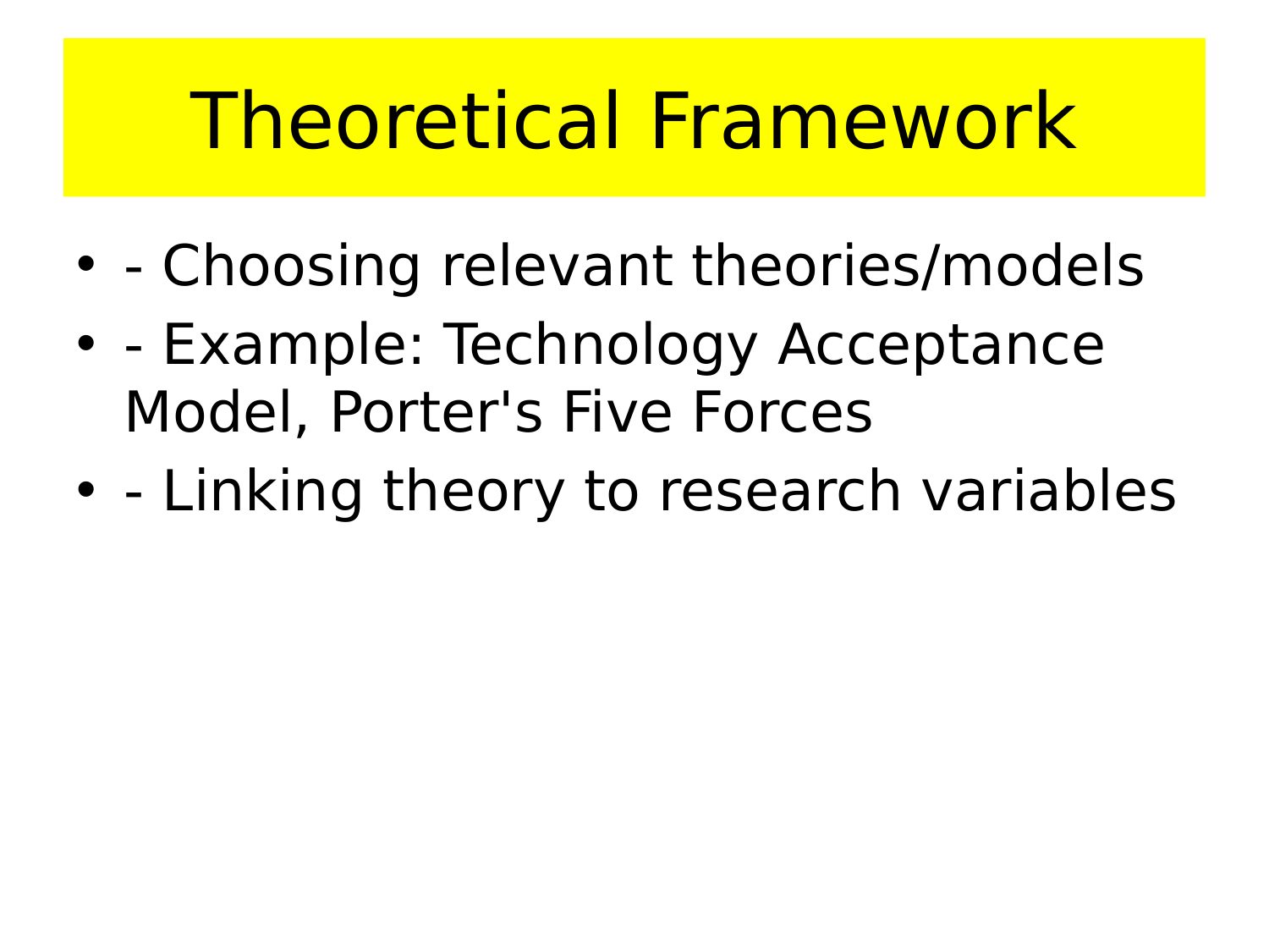Theoretical Framework
