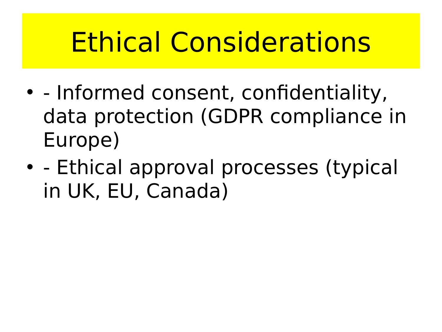 Ethical Considerations